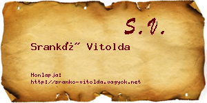 Srankó Vitolda névjegykártya